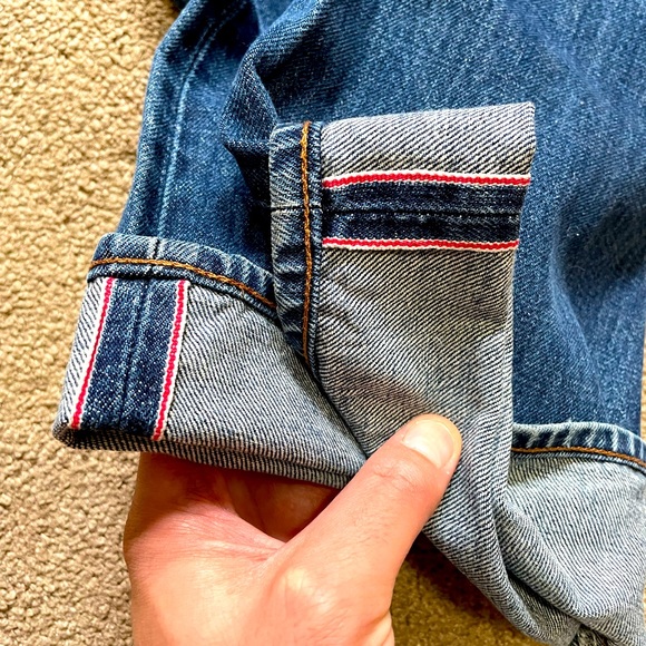 VINTAGE G-STAR RAW “SHORTCUT US FIRST” SELVEDGE DENIM 34x32 OG PAIR CRAZY RARE!! - Picture 9 of 16